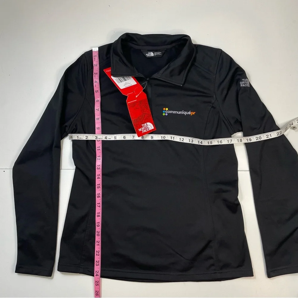 NEW The North Face 1/4 zip Fleece Black Jacket Women size M READ